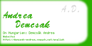 andrea demcsak business card